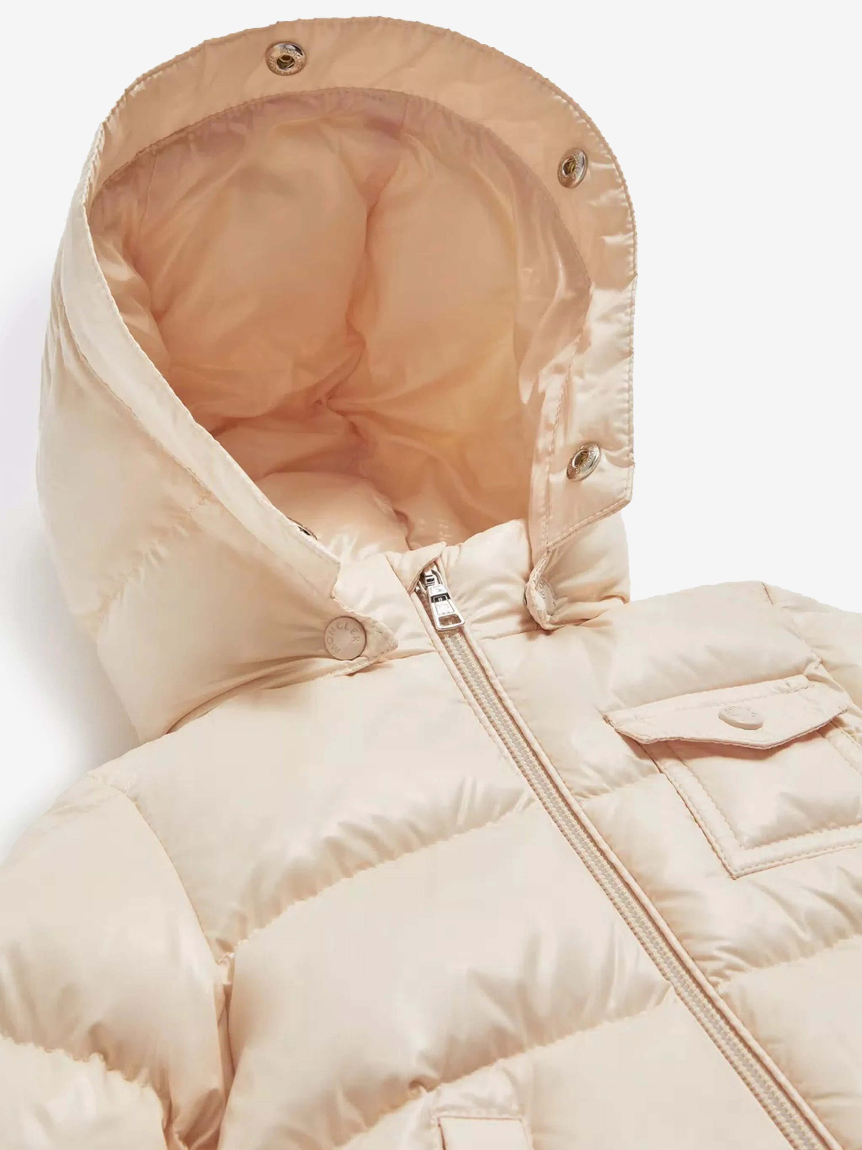 Moncler Enfant Baby Girls Down Padded K2F Jacket in Pink