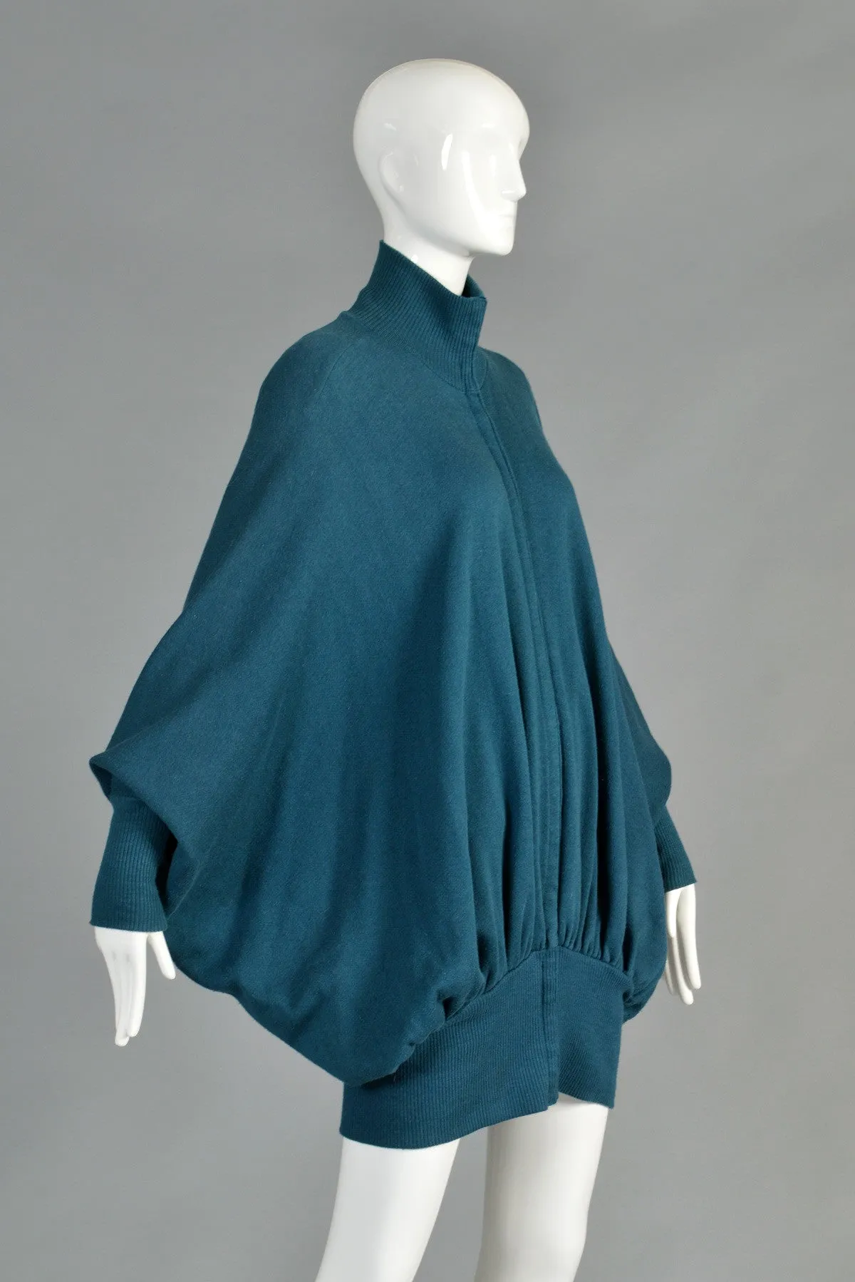 Norma Kamali Avant Garde Draped Batwing Knit Jacket
