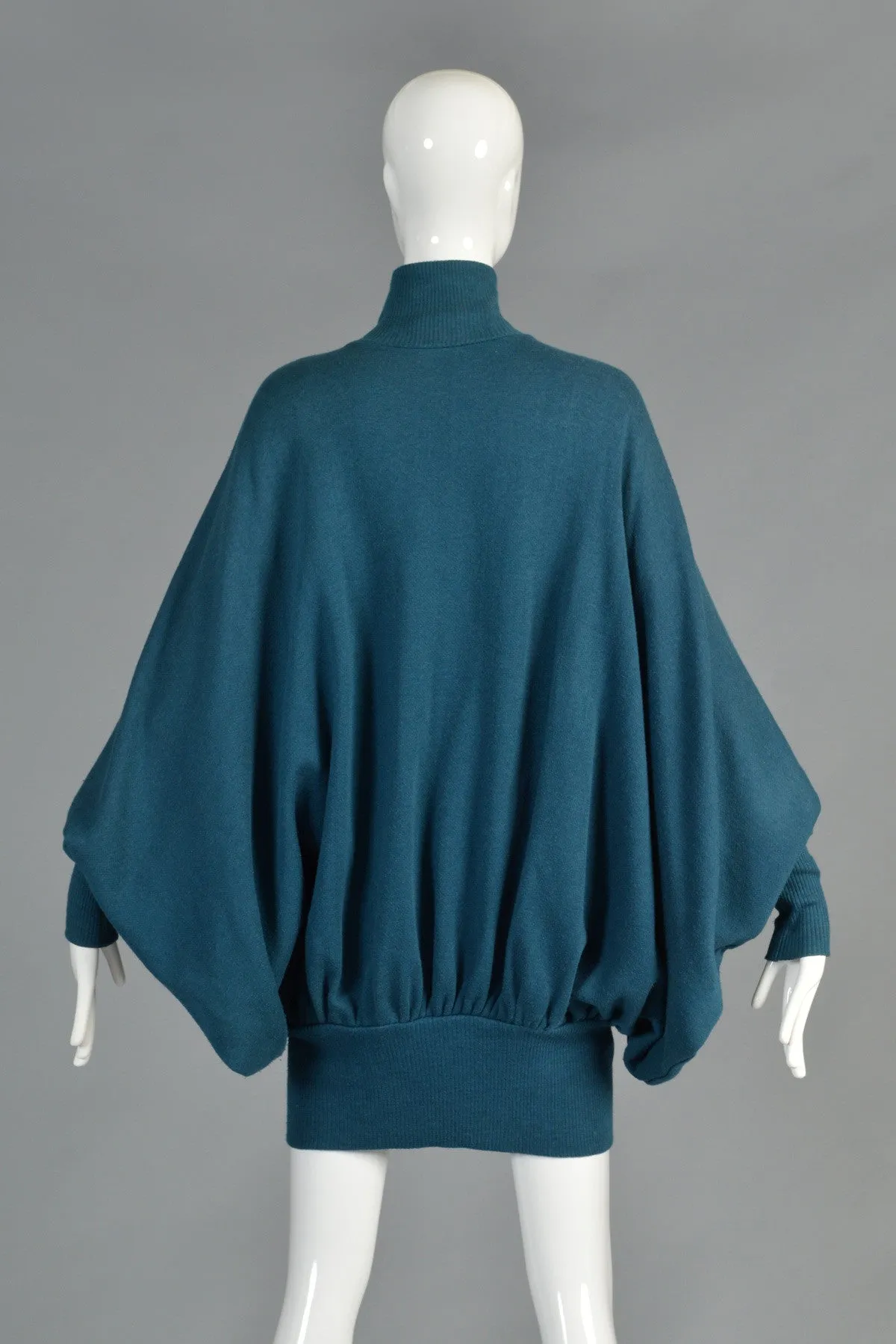 Norma Kamali Avant Garde Draped Batwing Knit Jacket