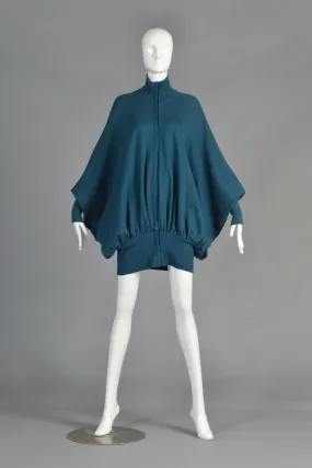 Norma Kamali Avant Garde Draped Batwing Knit Jacket