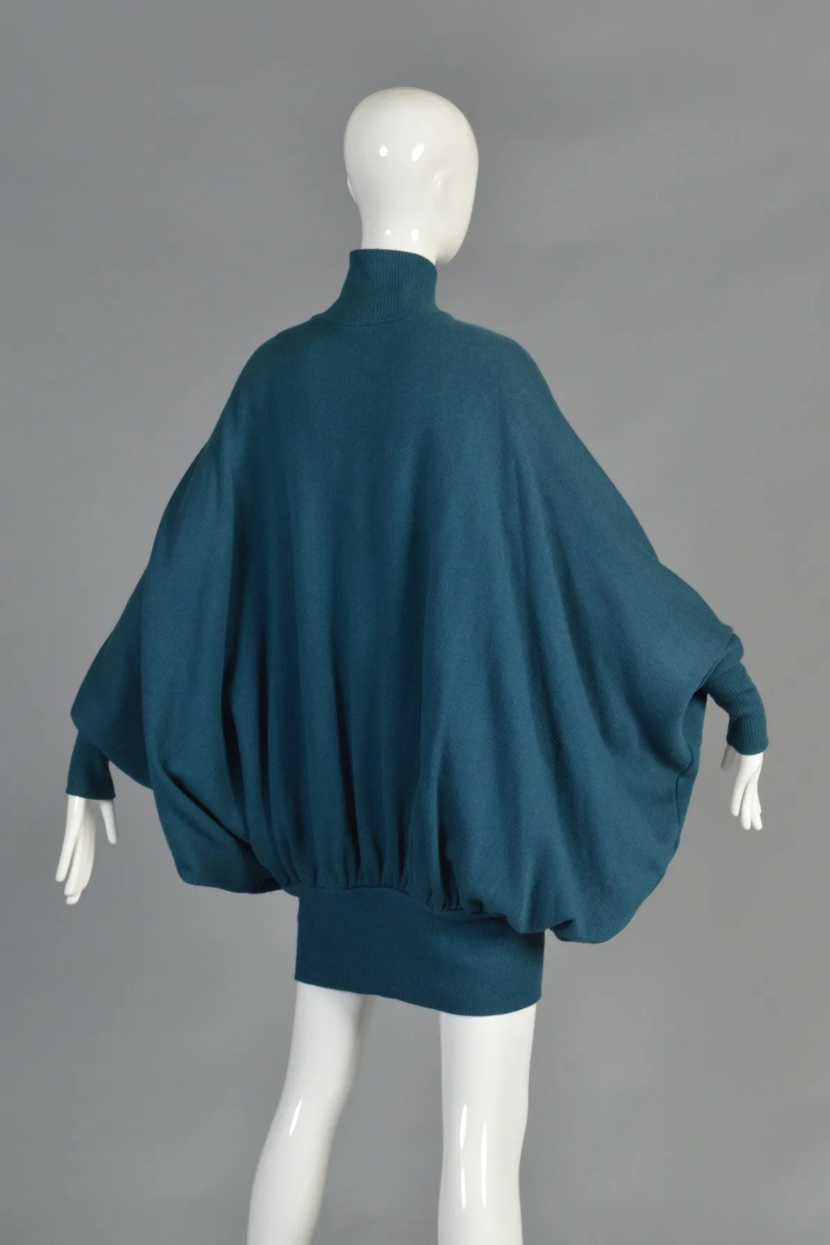 Norma Kamali Avant Garde Draped Batwing Knit Jacket