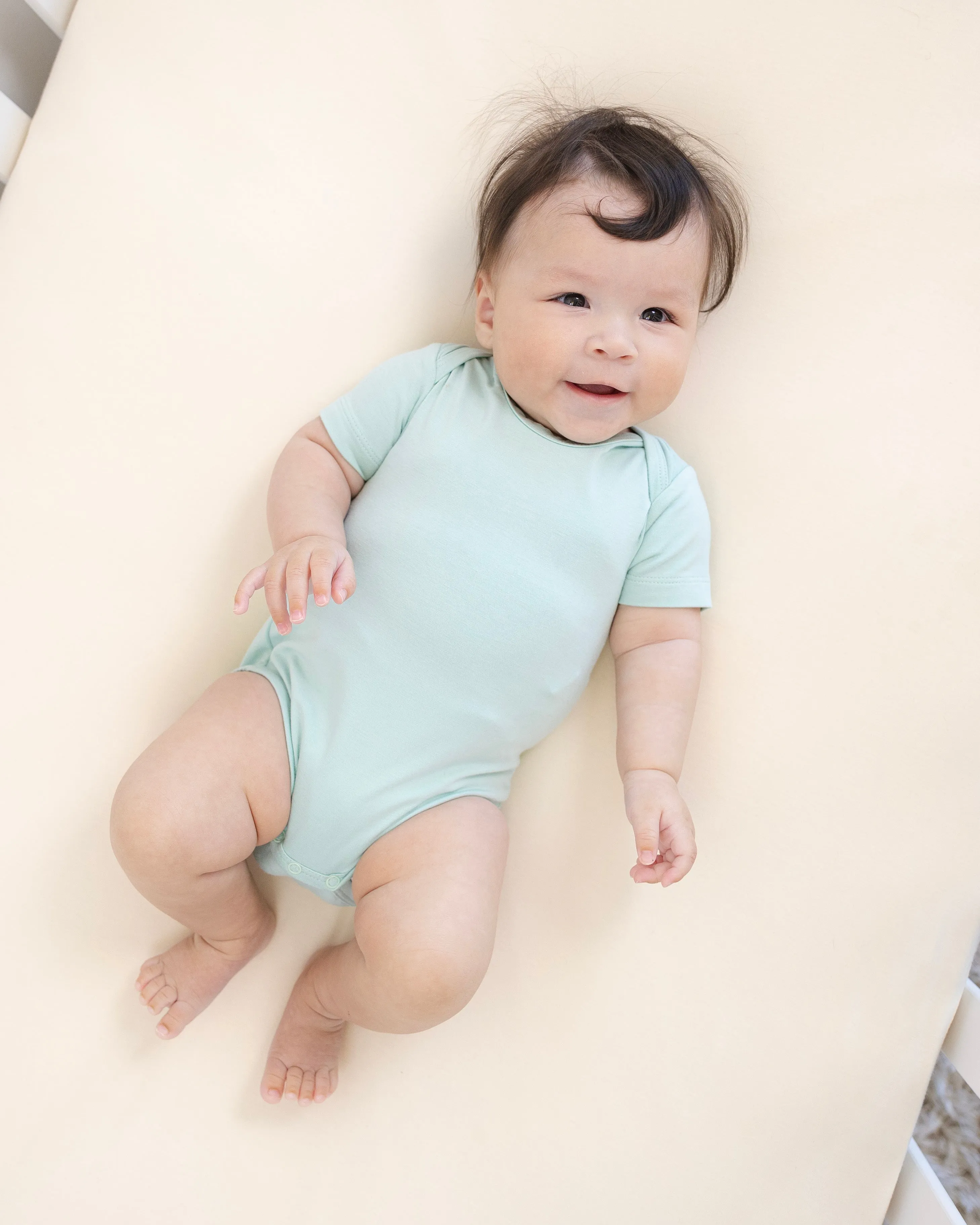 Short Sleeve Bodysuit in Aqua