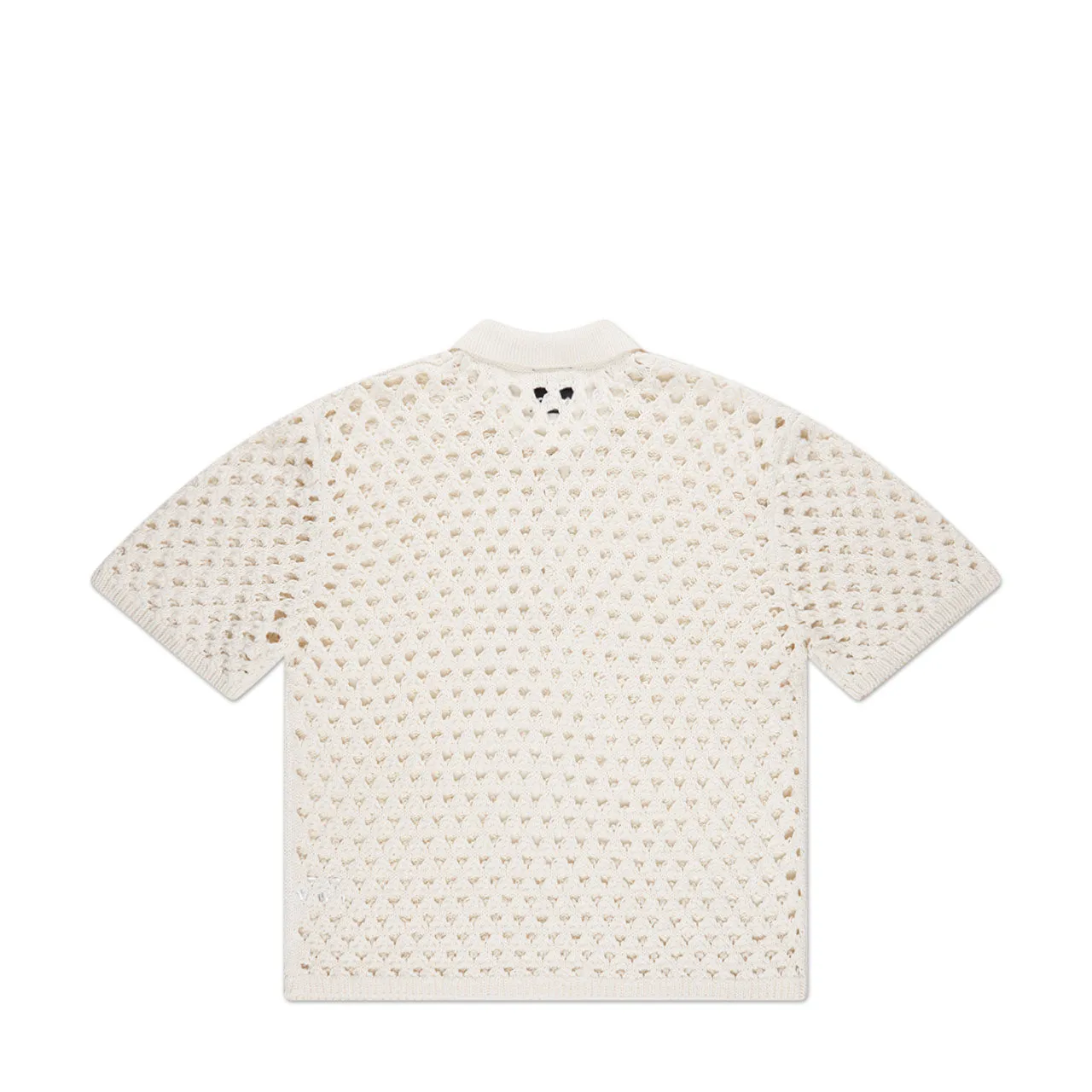stüssy big mesh polo sweater (ivory)