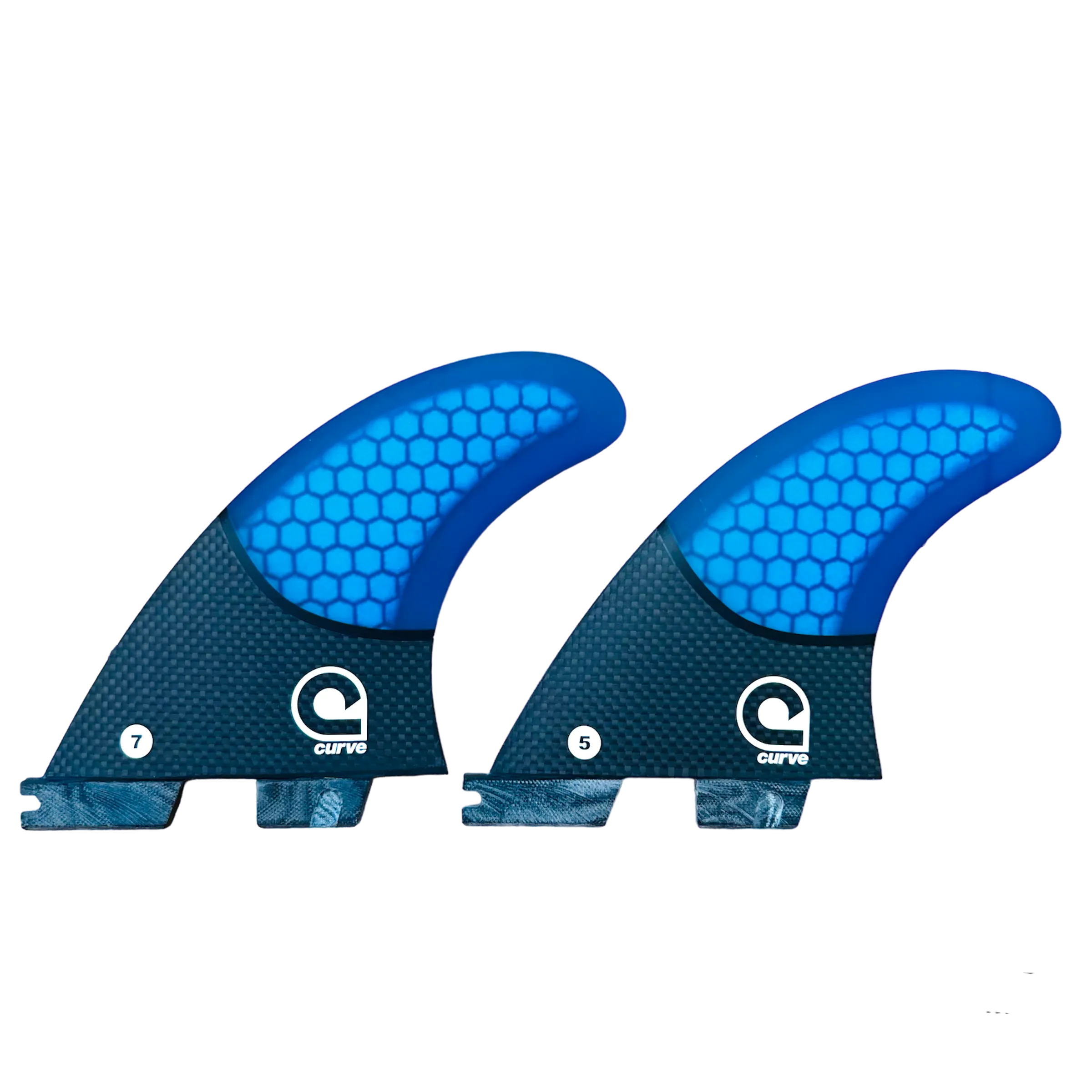 Surfboard Fins L Quad Dual Tab "II" - CARBON BASE