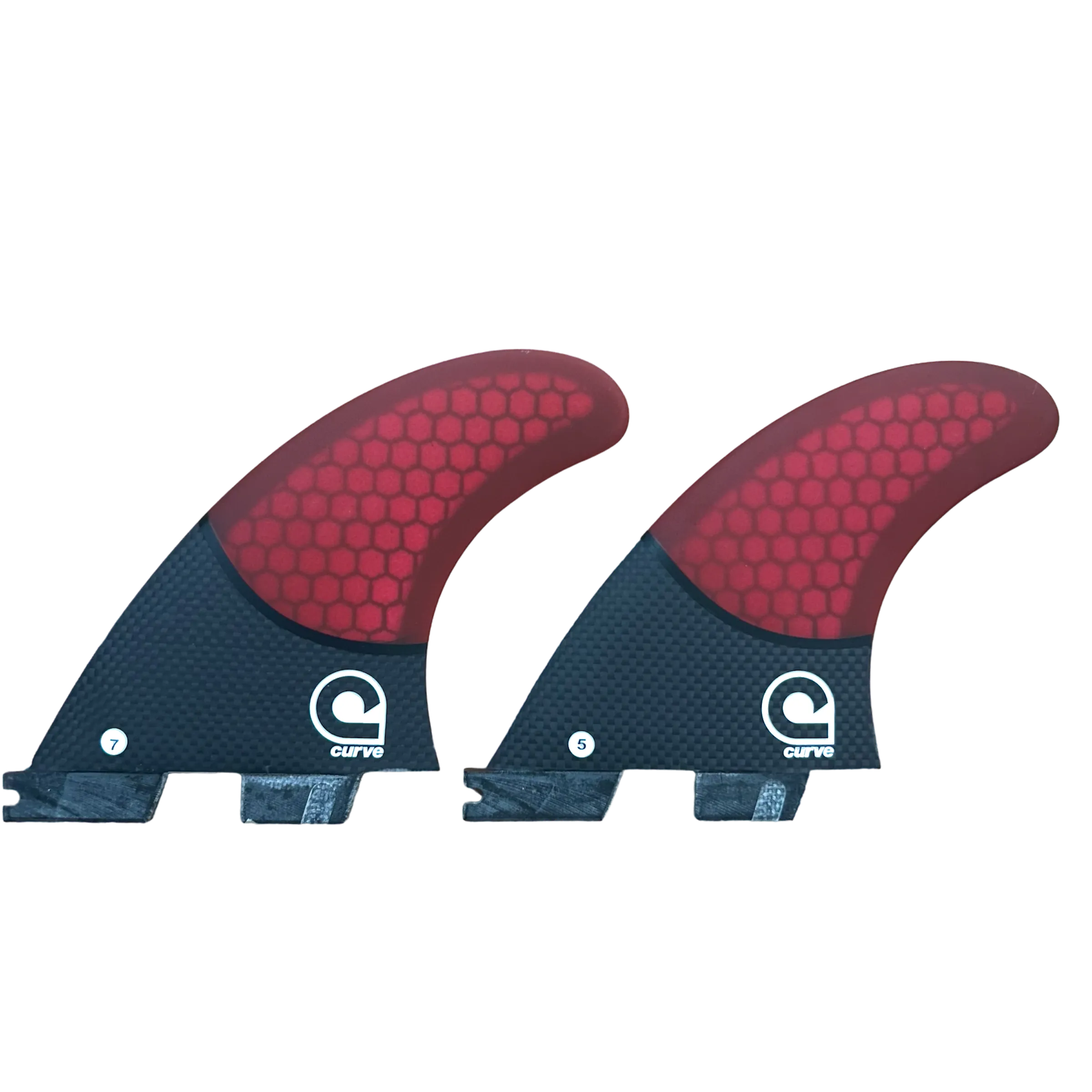 Surfboard Fins L Quad Dual Tab "II" - CARBON BASE