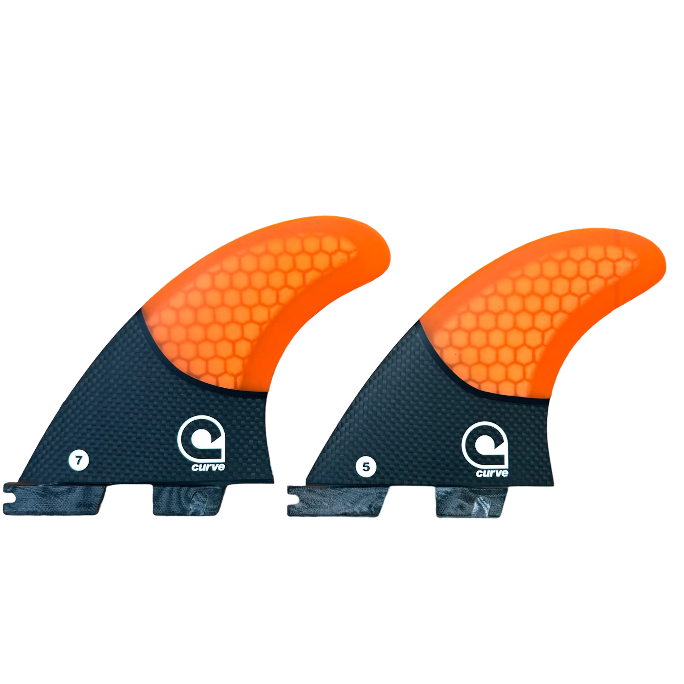 Surfboard Fins L Quad Dual Tab "II" - CARBON BASE