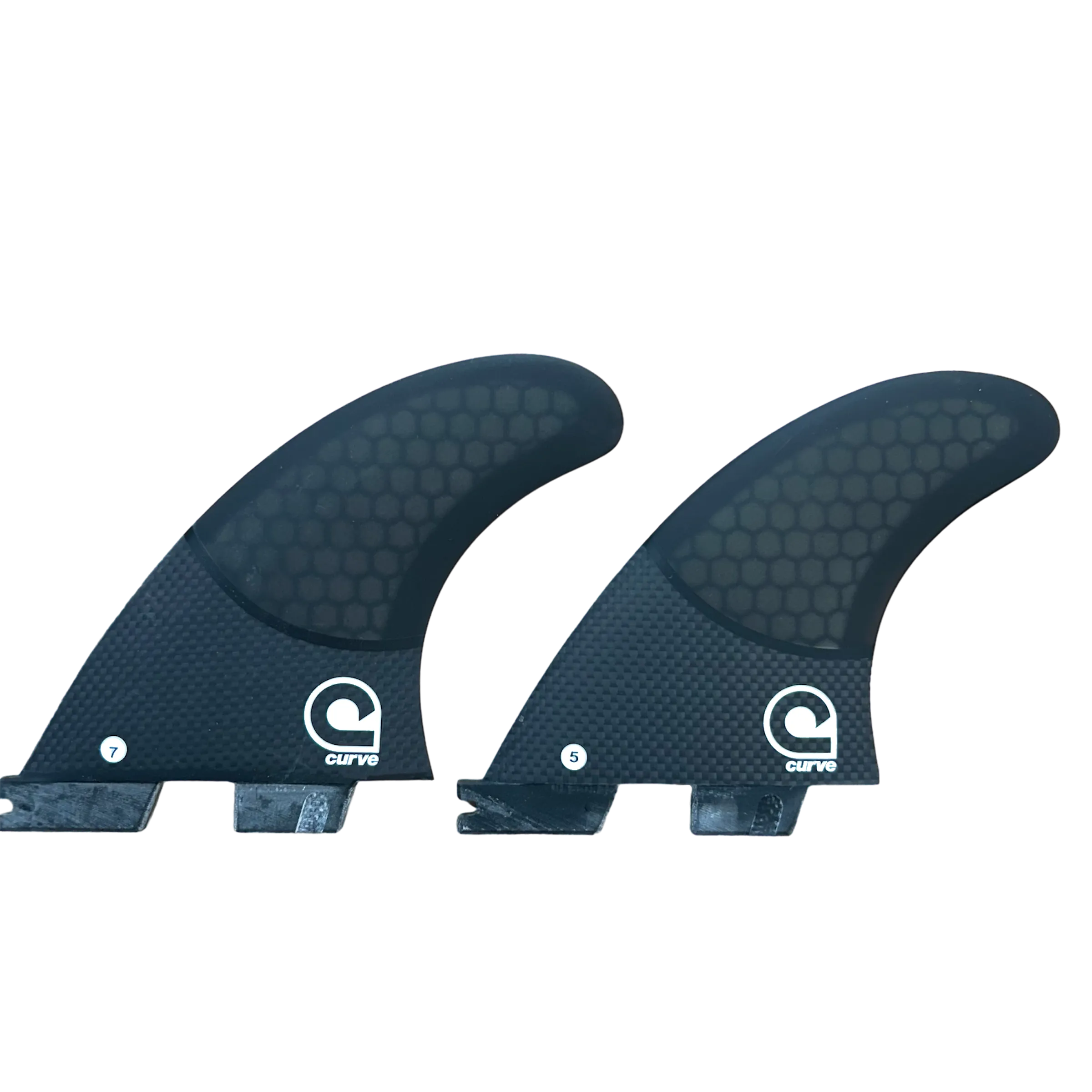 Surfboard Fins L Quad Dual Tab "II" - CARBON BASE