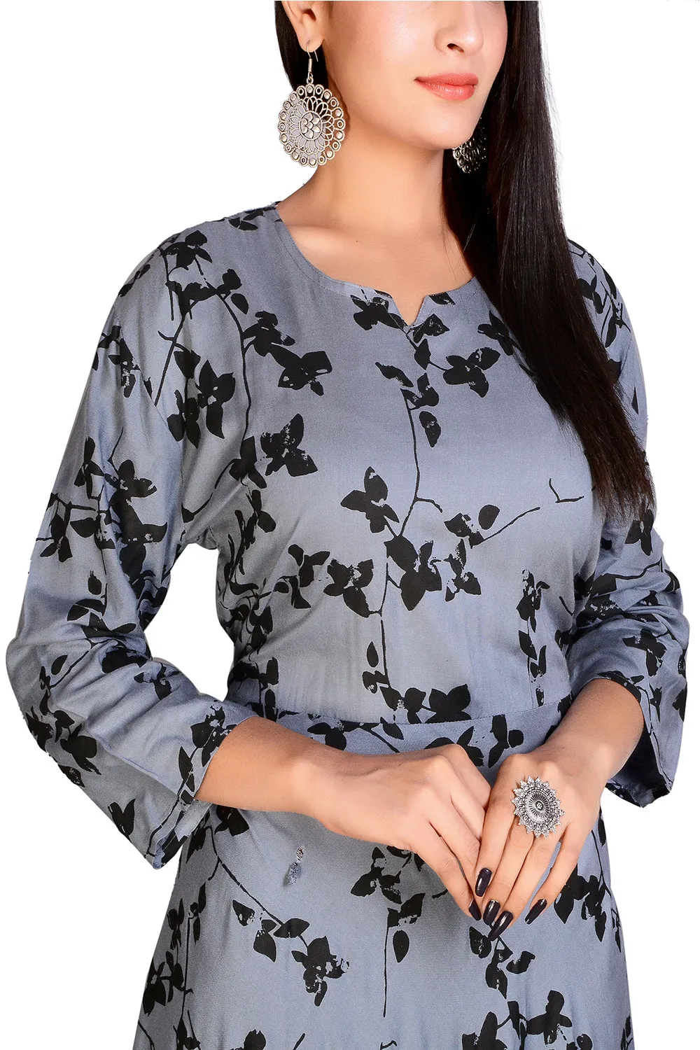 Trendy Printed Fashionable Long Dress