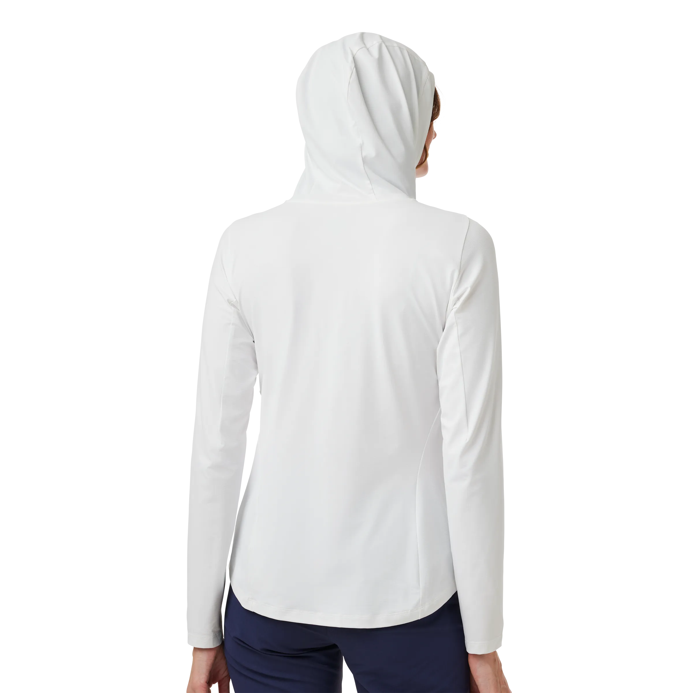 Women's Hooded Ultra Lighweight Sunshirt White