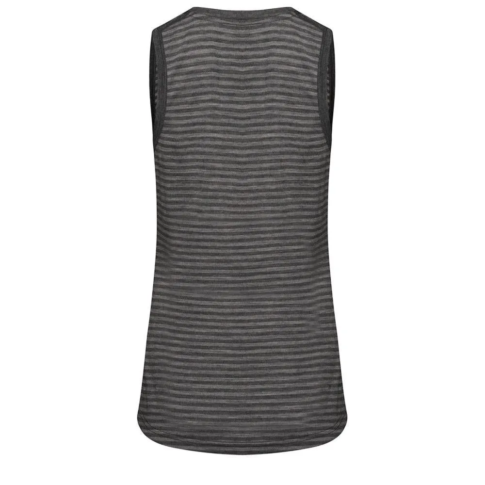 Womens Merino 150 Vest (Mini Stripe Smoke/Charcoal)